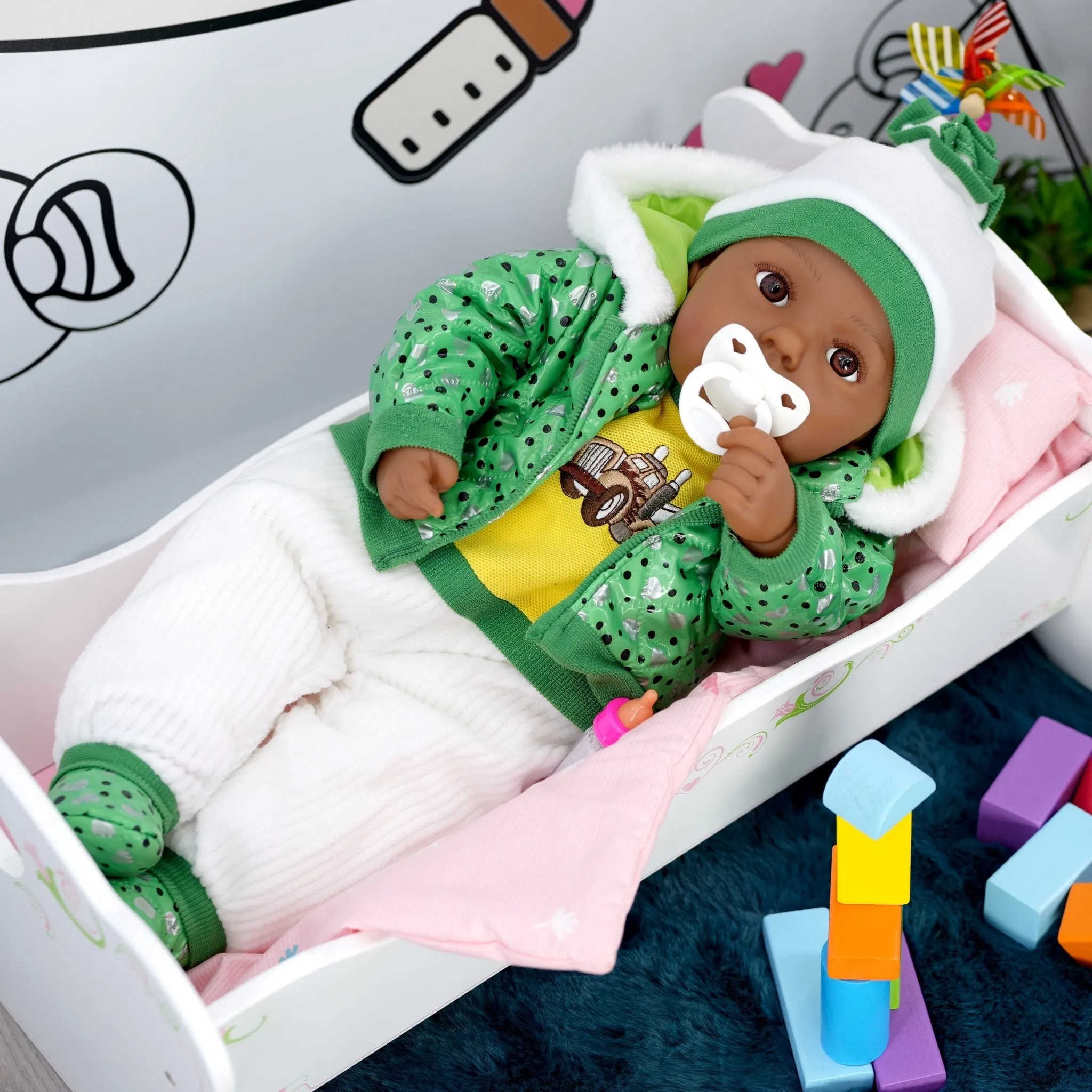 BiBi Black Baby Doll "Grean Pea" (50 cm / 20")