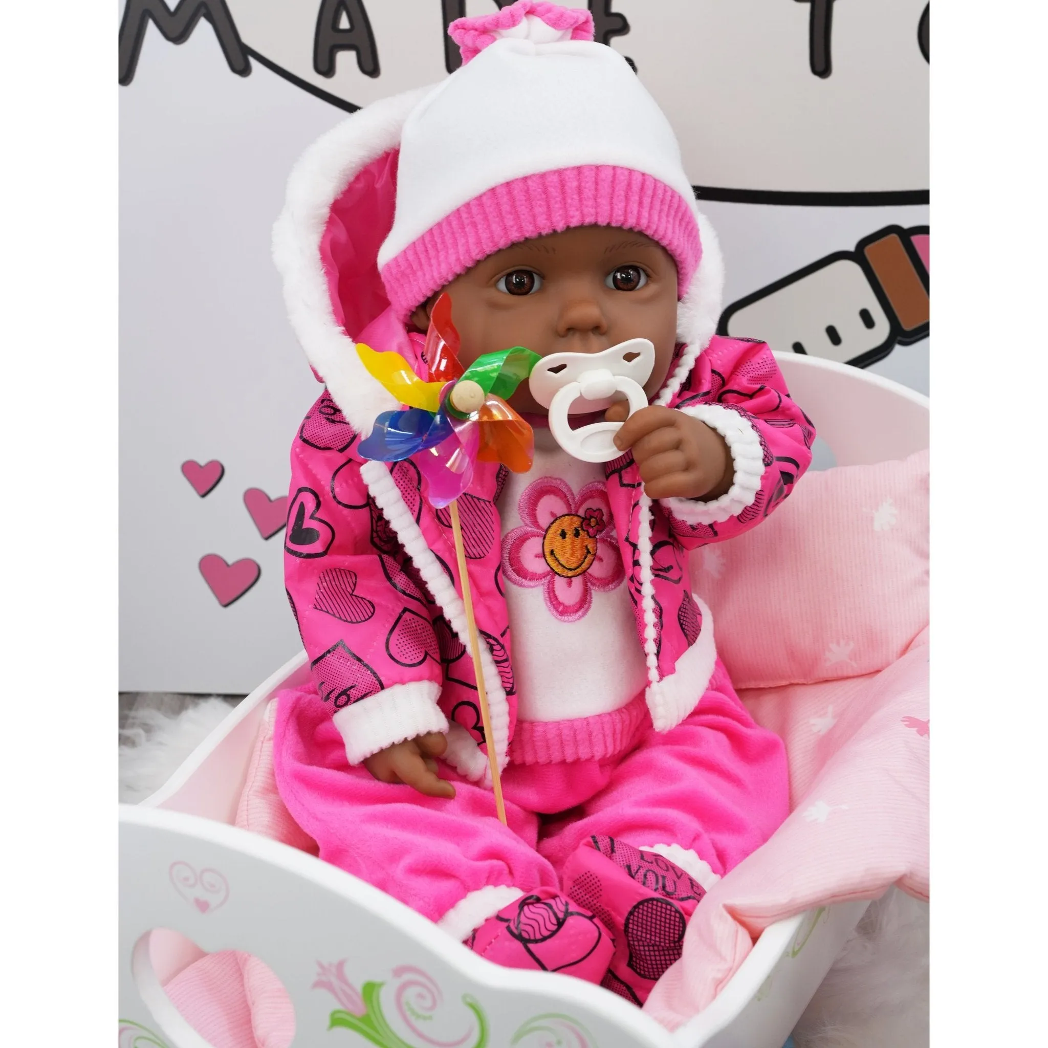 BiBi Black Baby Doll "Sparkle" (50 cm / 20")