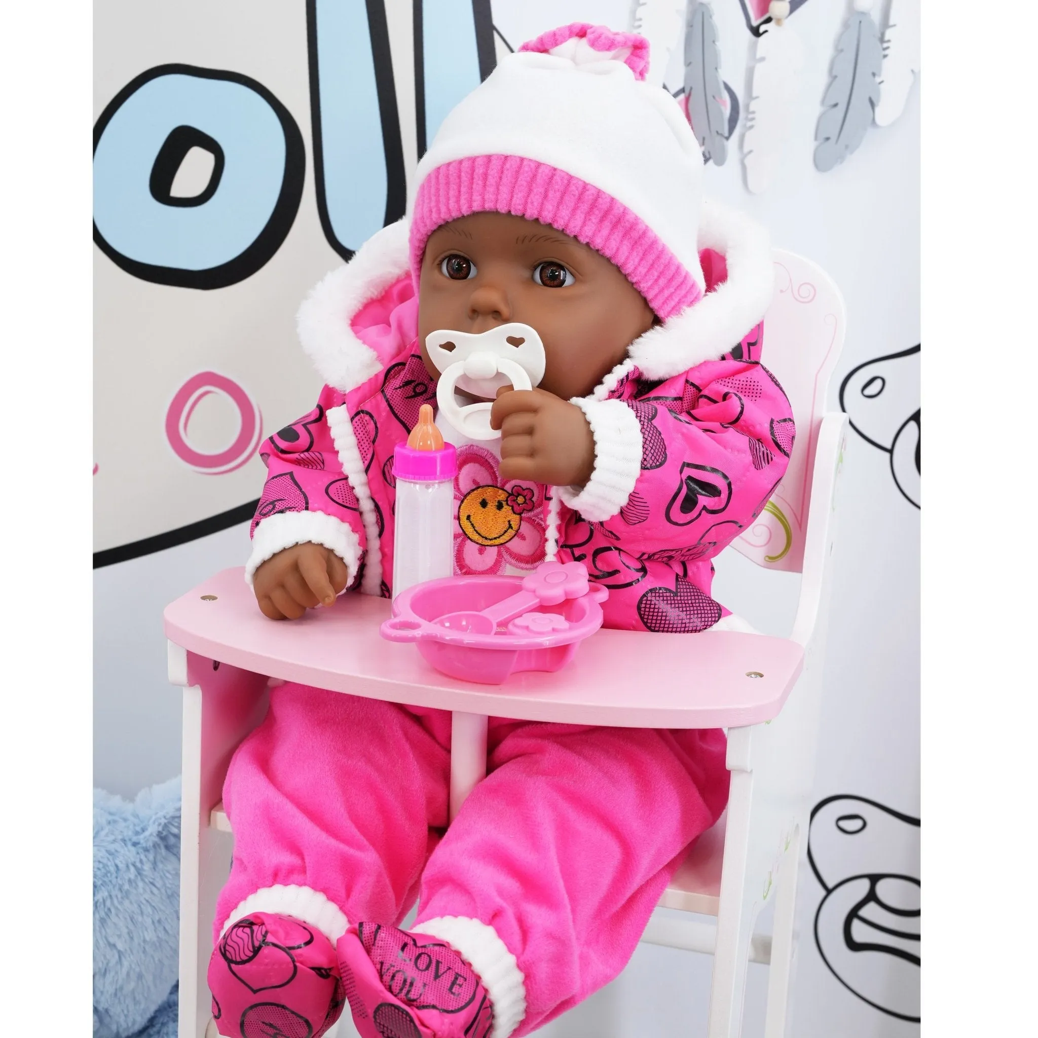 BiBi Black Baby Doll "Sparkle" (50 cm / 20")