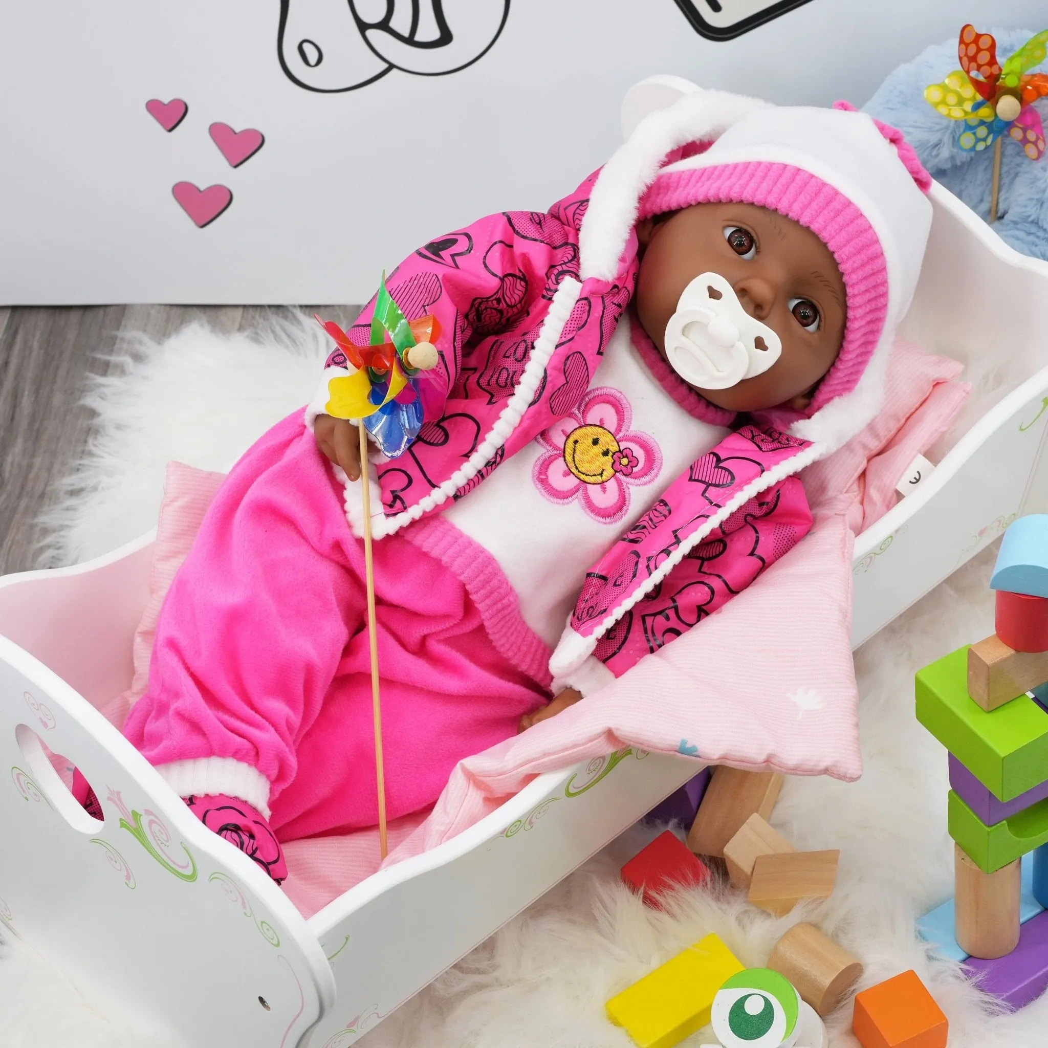 BiBi Black Baby Doll "Sparkle" (50 cm / 20")