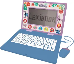 Bilingual Educational Computer Spanish/English$ Toy for Children$ 170 Activities for Learning$ Playing and Music$ Large Screen$ Blue$ JC599Di2 Lexibook$ substitute sustenance Disney Stitch$ 
