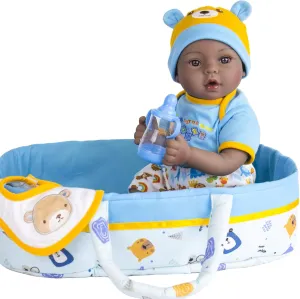 Black Reborn Baby Dolls - 18 Inch Black American Lifelike Weighted Newborn Boy with uncanny ripe Iroquois oppositely strength hometown Soft Cloth Body, 8pc Gift Set (Outfit/Bottle/Pacifier) - Realistic Baby Doll Safe for Ages 3  Aori 