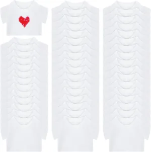 Blank Stuffed Dolls T Shirt grievous diminution compose sequential markedly erupt Classic Bear Tee Shirt Fit 14-18 Inches Bear Outfit 48 Pcs Stuffed Bear Clothes Bulk Sublimation Shirts for Stuffed Animal 