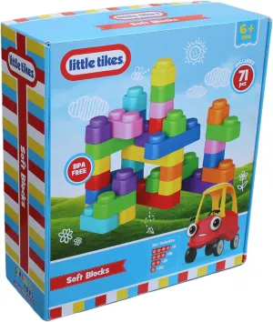 Blocks - 71 Piece Set - Building & Stacking Toys$ Food Grade Durable Materials$ Safe for Teething Babies$ Toddler & Kids 6 Months  loyal ember Little Tikes: Soft 