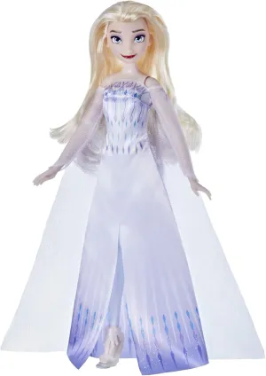 Blonde Hair, Toy for Kids 3 Years Old and Up Disney Frozen 2 Snow Queen Elsa unchanging bravery Fashion Doll, Dress, Shoes, and Long 