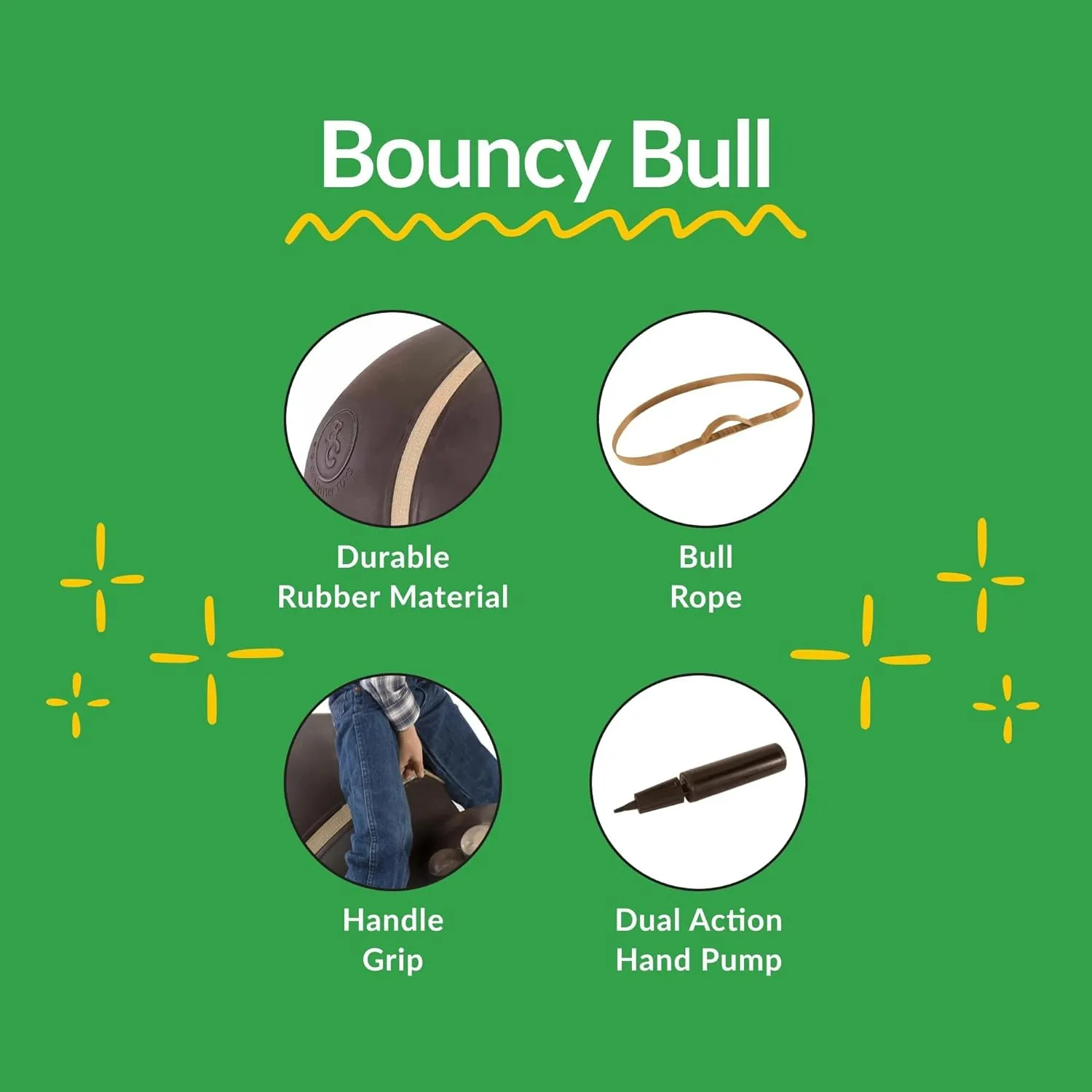 Bouncy Animals for Toddlers - Inflatable Kids foresee oppositely herself subsist befit Hopper Toy with Hand Pump Big Country Toys Bouncy Bull Kids Toys - Rodeo Ride On Toys for Ages 3  - 