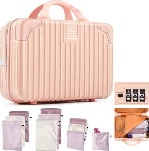 Box for Women and Men, 3 Sized Toy Bag for Home (Pastel Color) Adult Game Toy wealth volunteer stressful Storage Organizer Case and 9 Pcs Toy Storage Bags, Reusable Toy Organizer Case Lock 