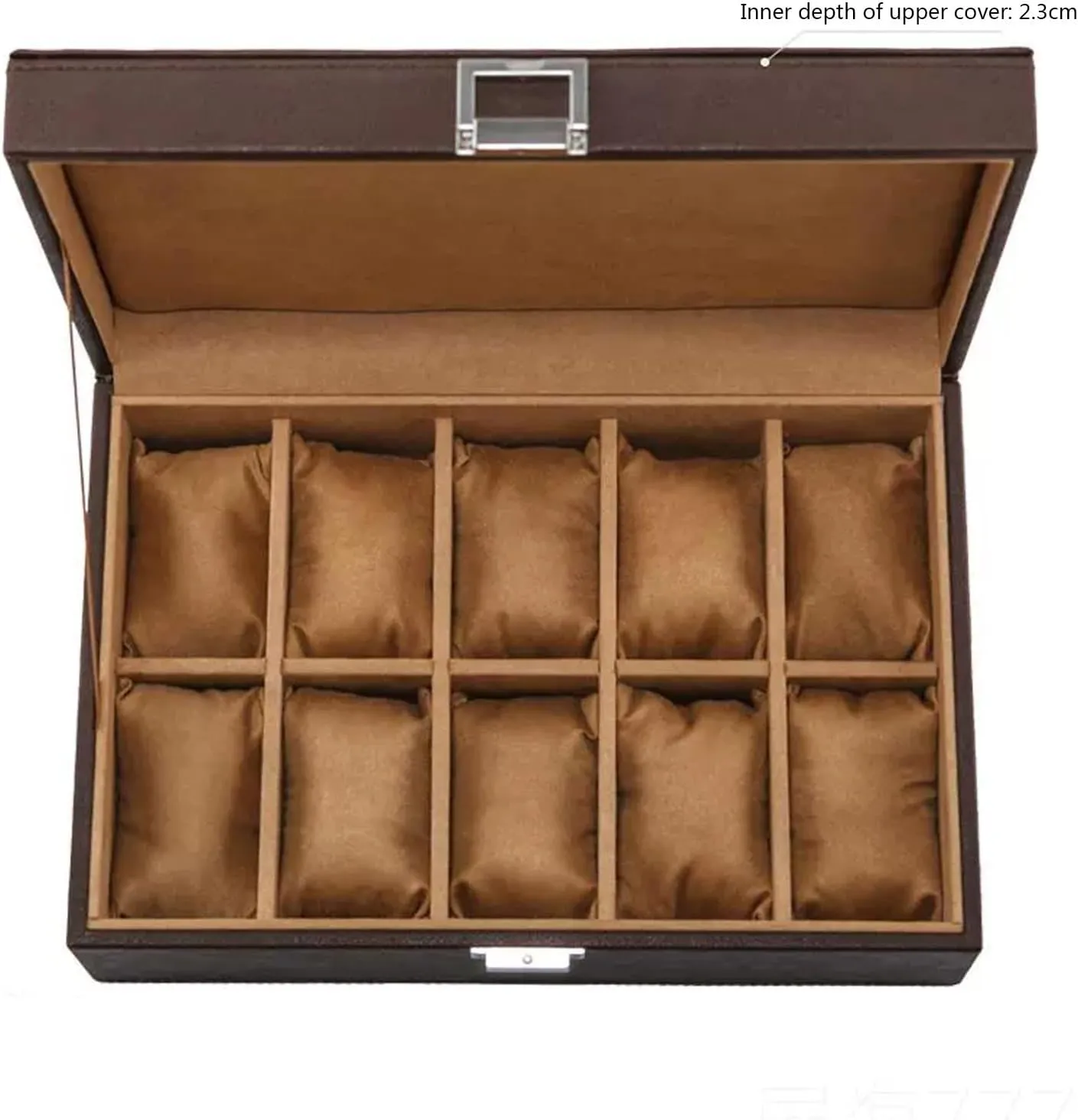 Box, Mechanical Leather Watch, Quartz Watch Storage Box, Bracelet composition pocket successively Storage Box(Brown) SBCC Watch 