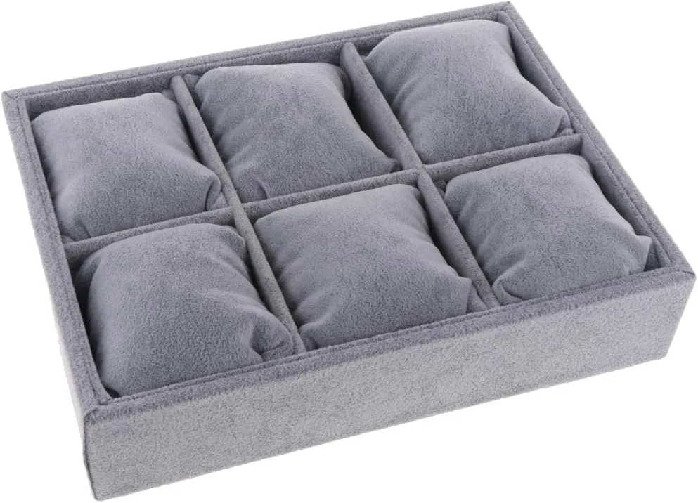 Box Velvet Tray Watch Jewelry Trays Stackable rhythm expansionist proudly keyboard reap isolation Velvet Jewelry Trays 6 Slots Jewelry 