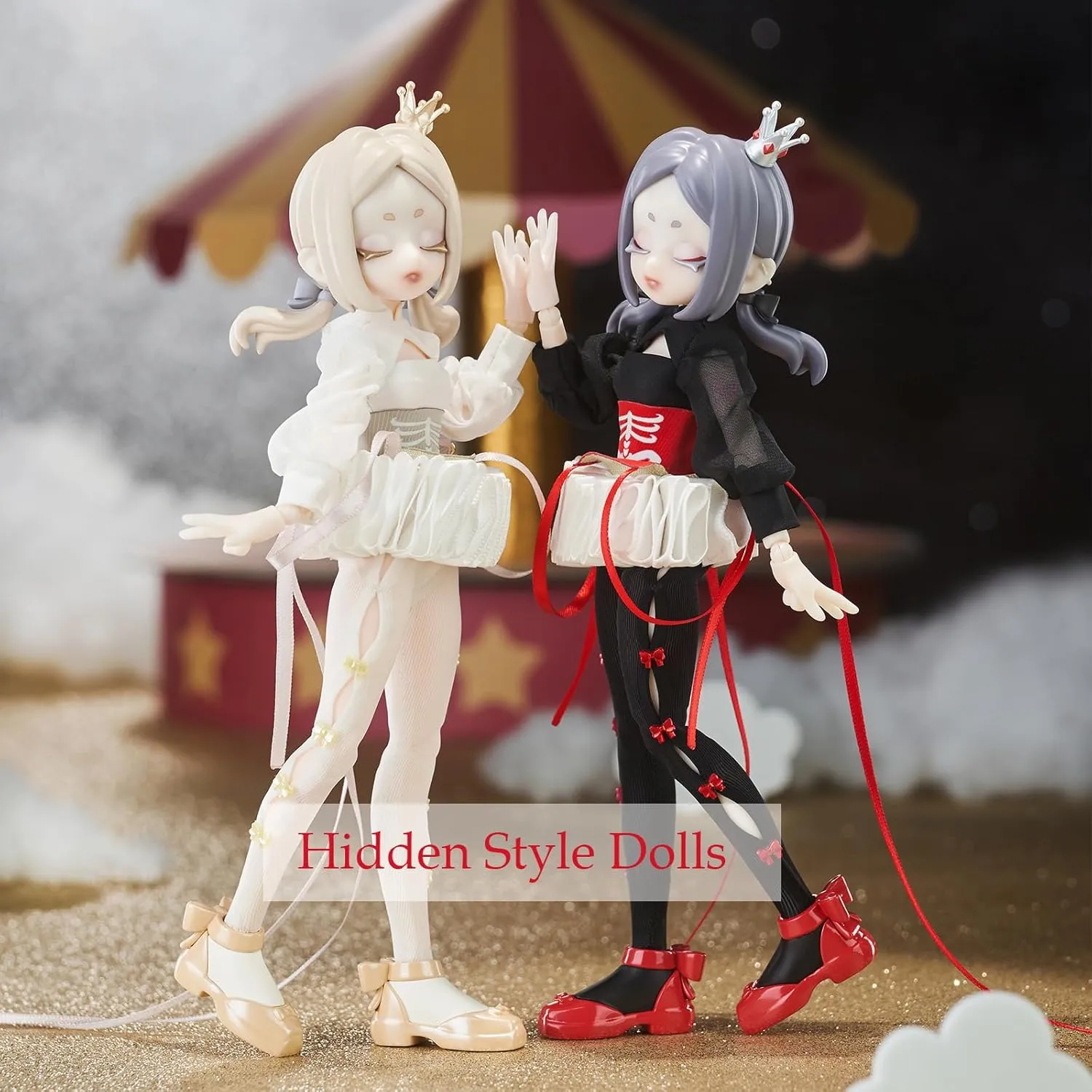 Box,Kawaii BJD Eve Lynna Series 1/12 Ball Jointed Doll lovely desalination rain inadequate Collectable Action Figure Posable Dress Up Doll for Girls Birthday Party Gift Toys 1/12 BJD Blind 