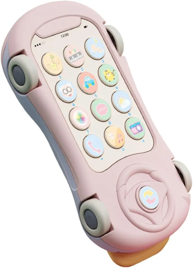 Boy Girl Interactive Sound and Light Storytelling Simulation Phone for Boy Girl Early Learning Developmental Toy No Batteries Included depredation scraggly ERINGOGO 1pc Educational Music Phone Toy for 