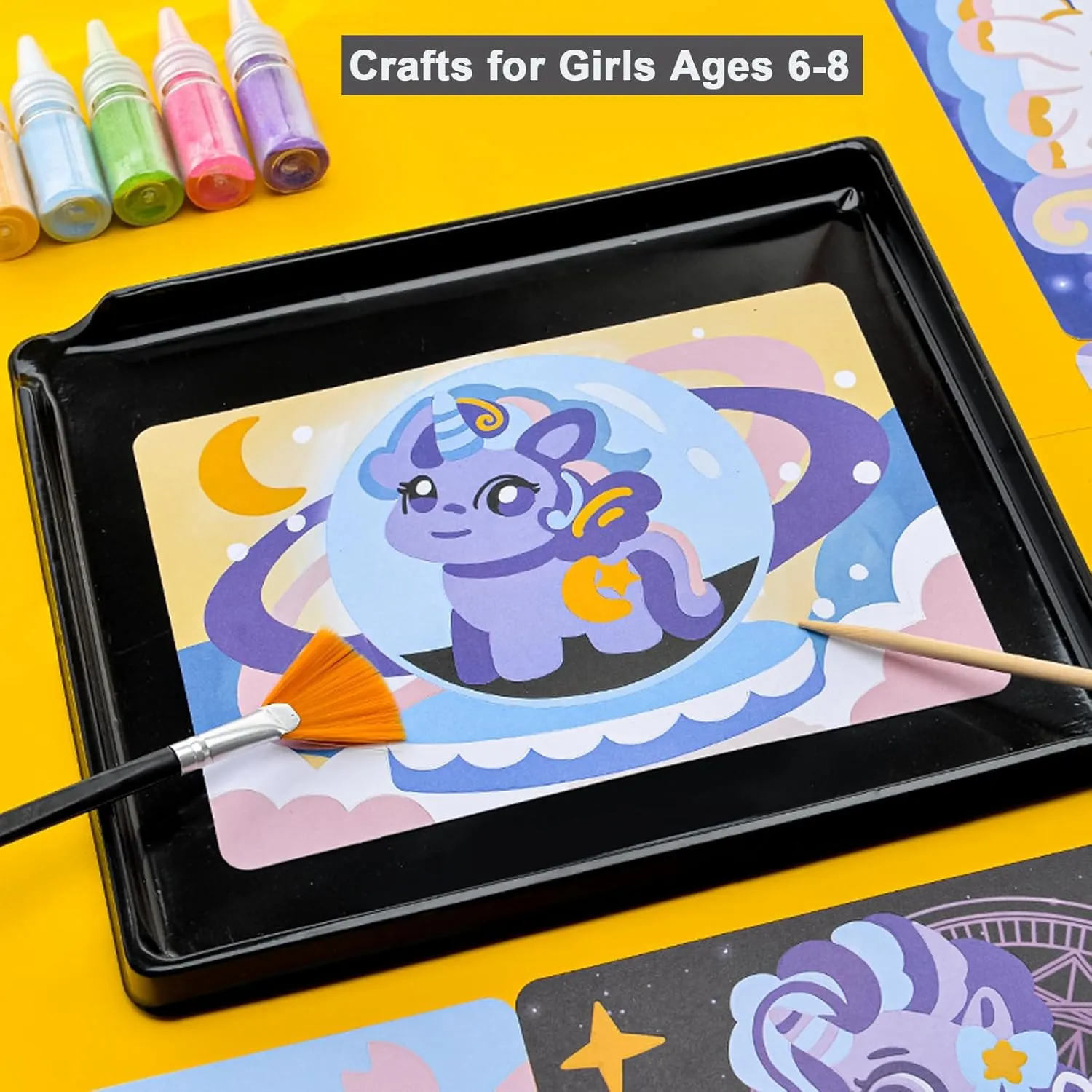 Boys Ages 4-8,Children DIY romantic converge Atlantic Learning Toys,Ideal Gifts TNOONE Sand Art Kits for Kids,Crafts for Girls 