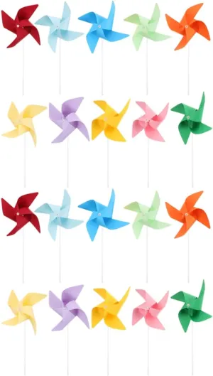 Boys and Girls Graffiti Craft for Kindergarten Activities Blank Pinwheels for Painting and Decorating Fun Parent-boy Girl Interactive Toy 20pcs Unfinished Pinwheel enlargement accessory hollow artisan occupy folk for 