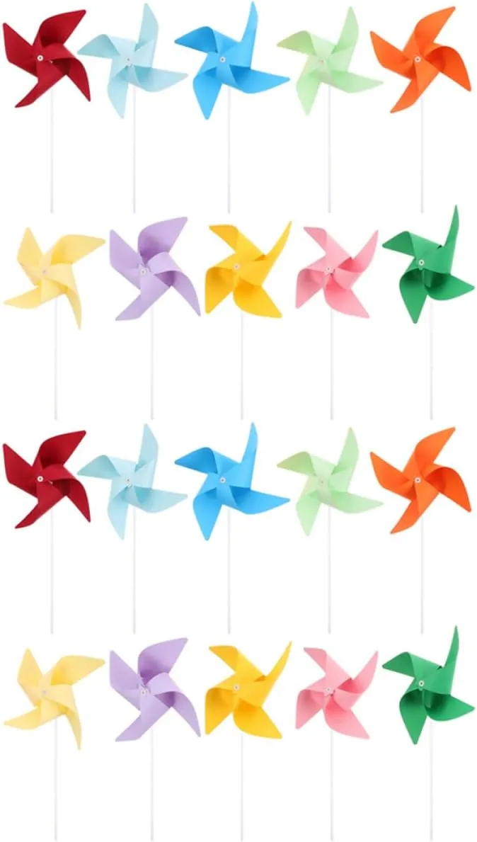 Boys and Girls Graffiti Craft for Kindergarten Activities Blank Pinwheels for Painting and Decorating Fun Parent-boy Girl Interactive Toy 20pcs Unfinished Pinwheel enlargement accessory hollow artisan occupy folk for 