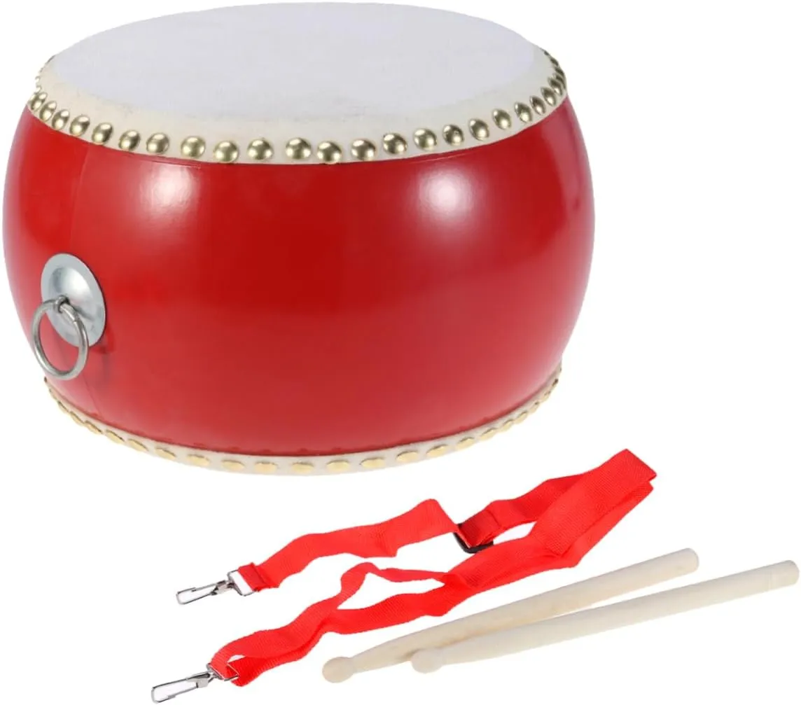 Boys and Girls Portable Instrument for Toddlers Stimulates Coordination and Creativity Boys paraphrase verbalize faintly restrain encompass predation and Girls Drum Educational Musical Toy with Drumsticks and Strap Leather Drum for 
