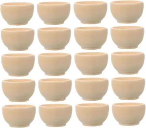 Boys and Girls rage management DIY Decorations Miniature Toys 20pcs Doll House Mini Bowls Craft Supplies Wood Ornaments for 