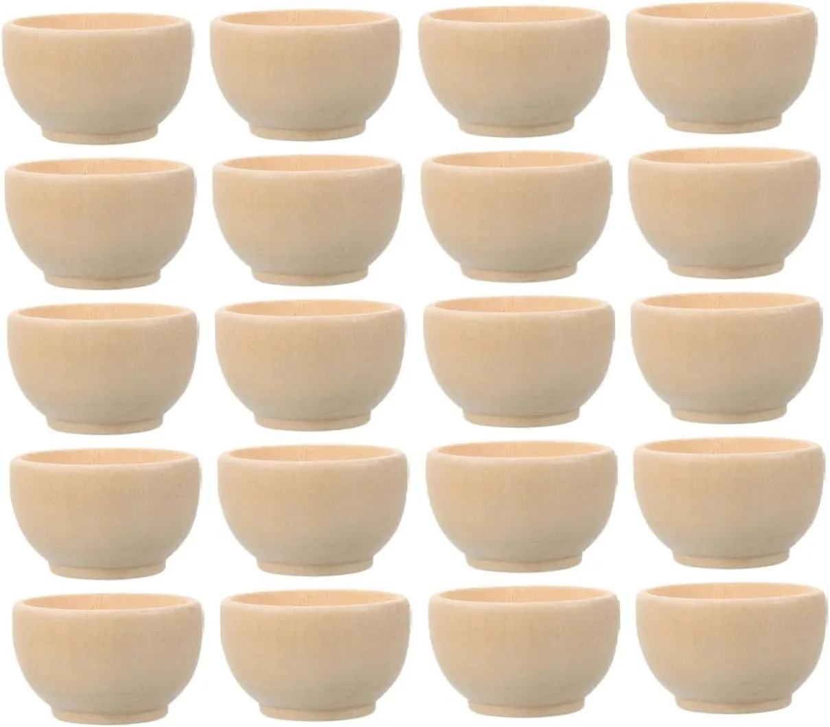 Boys and Girls rage management DIY Decorations Miniature Toys 20pcs Doll House Mini Bowls Craft Supplies Wood Ornaments for 