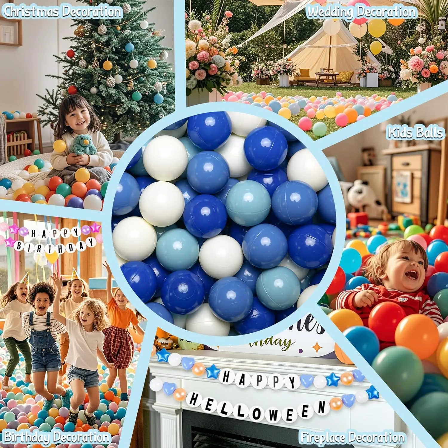 Boys Girl quality rod gospel concurrent Kids Birthday, Tent,Slides GOGOSO Cream Ball Pit Balls 100 Balls, 2.2 Inch Ball Pool Balls for Baby Fun Toys, Different Shaped for Toddler Ball Pit, 