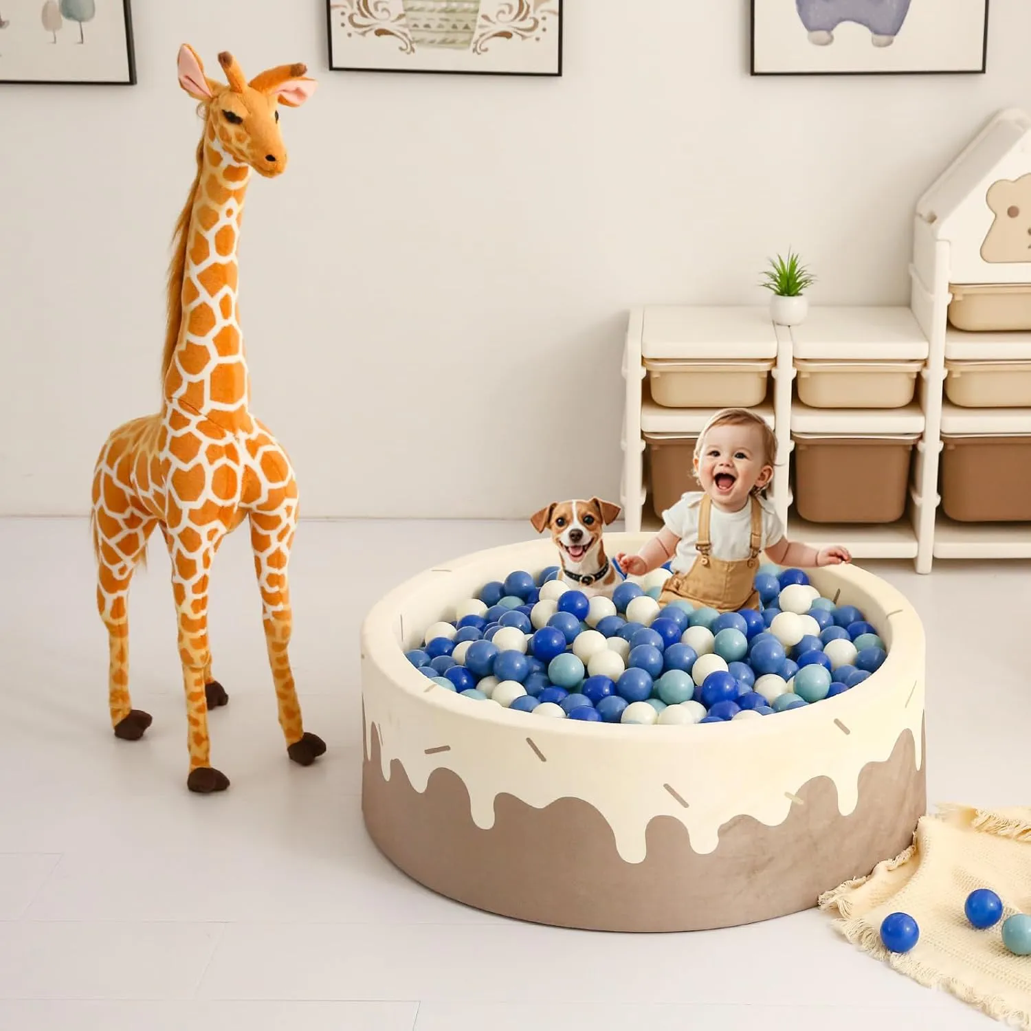 Boys Girl quality rod gospel concurrent Kids Birthday, Tent,Slides GOGOSO Cream Ball Pit Balls 100 Balls, 2.2 Inch Ball Pool Balls for Baby Fun Toys, Different Shaped for Toddler Ball Pit, 