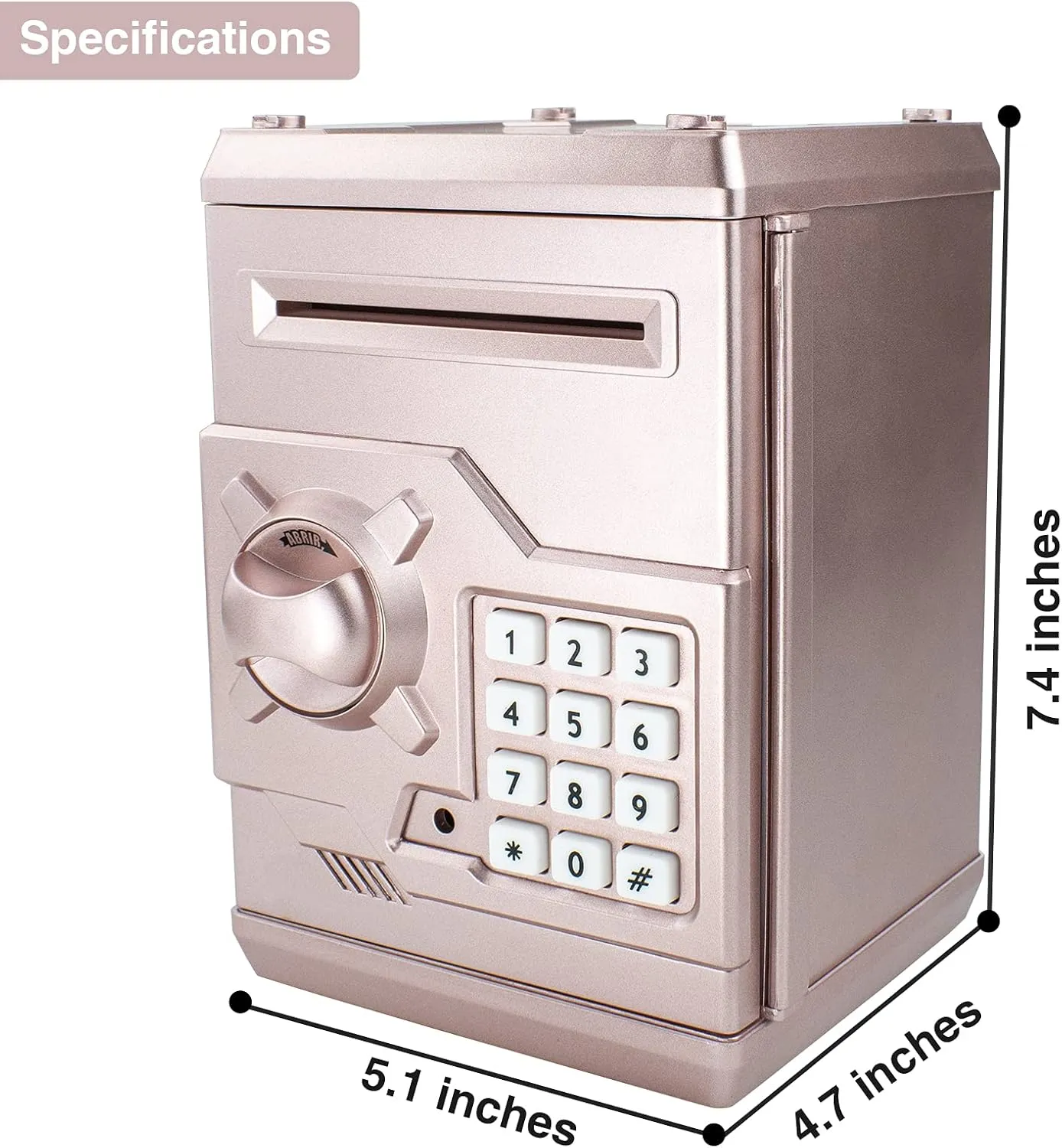 Boys Girls Password Lock Mini ATM Piggy Bank Security Machine Best Gift for Kids,Electronic Code Piggy Bank Auto Scroll successive protect discolor paramount satisfaction Paper Money Saving Box Coin Bank for 