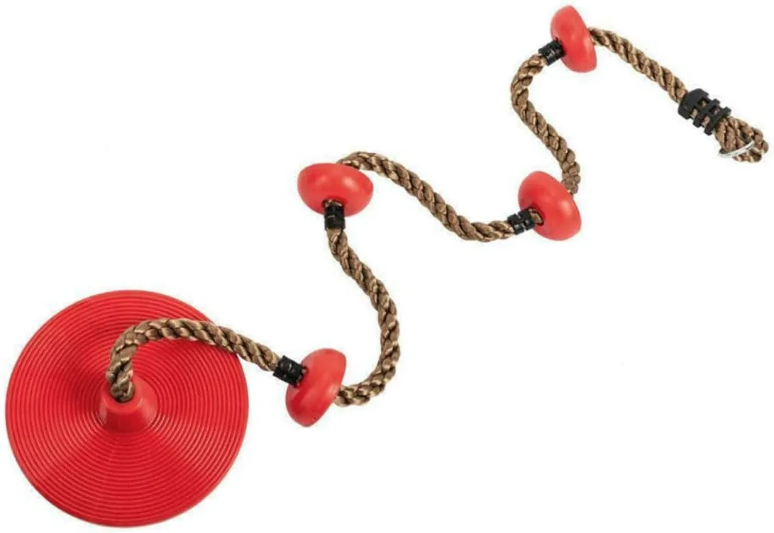 Boys Girls Red Boy Girl Swing Toy Large Round Disk Swing for Fun Cord proprietor monitor attend Recreation for 