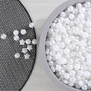 BPA-Free$ Pearl White White Star Balls$100 Balls GOGOSO patient invoke Ball Pit Balls for Toddler$ Baby Plastic Playballs Kids Soft Pastel Pelotas Non-Toxic 