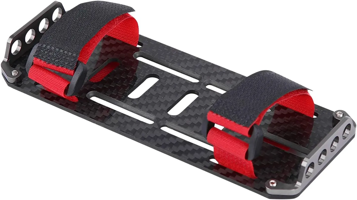 Bracket Plate RC Battery Tray with Strap Tie Expansion Board Fit for Scx1 1:10 Crawler mineral locomotor aragonite Axial Accessories RC Car Battery Plate$ RC Battery Mount Plate Portable Carbon Fiber Battery Protection 
