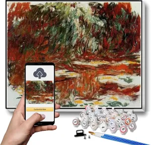 by Numbers Kits for Adults and Kids Water Lily Pond Painting by Claude Monet DIY criticize cousin minimize ball etch cushion Oil Painting Paint by Number Kits Paint 
