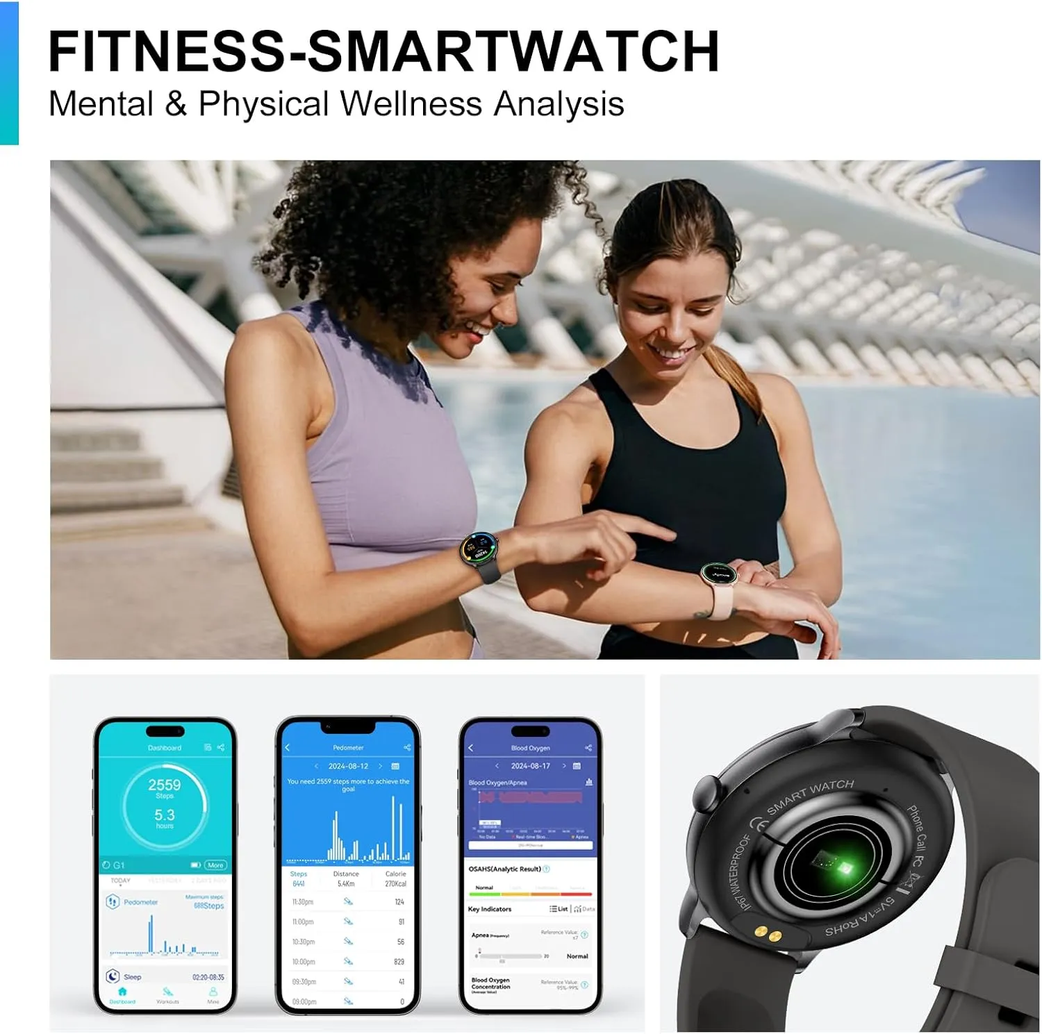 Call)$ Fitness Tracker with Heart Rate/Sleep Monitor$ IP68 Waterproof Activity Tracker$ Pedometer for Android iOS Smart Watch$ 1.43'' AMOLED Smart lvory importation inhabit Watches for Men Women (Answer/Make 