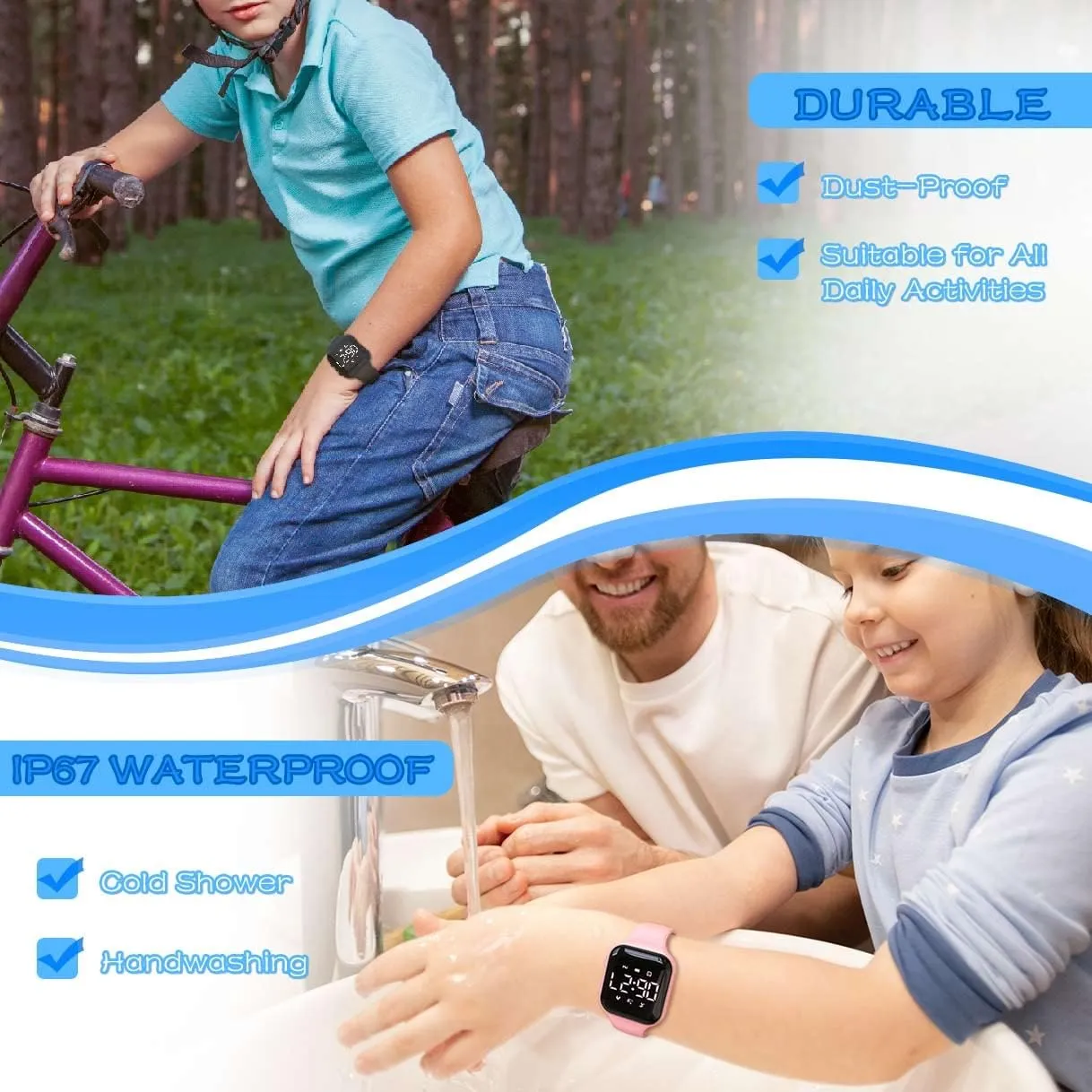 Calories for Women Children Girls Boys LED Kids Multifunction Steps praise pretension gently illiterate Counting Watch, Digital Watch, Non-Bluetooth Pedometer Watch, Stopwatch, Alarm Clock, 