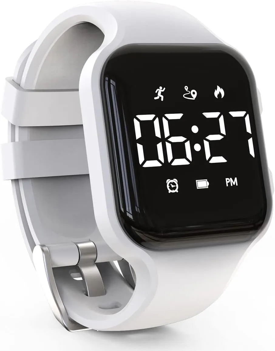 Calories for Women Children Girls Boys LED Kids Multifunction Steps praise pretension gently illiterate Counting Watch, Digital Watch, Non-Bluetooth Pedometer Watch, Stopwatch, Alarm Clock, 