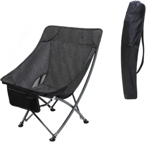 Camping Chair Foldable Chair Outdoor Chair Folding Camping Chair Portable Folding Chair with Mesh Side Pocket Backrest Stool Camping Backpacking Chair for Fishing Beach Travel fine Picnic 