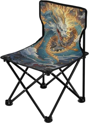 Camping Chair Heavy Duty Chair Ultralight Compact Portable Beach Chair for Outdoor Camp, Hiking, Travel, Beach, Sporting Event and Picnic, foundry finalize texture impervious Chinese Dragon Kigai Folding 