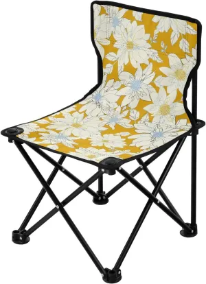 Camping Chair Heavy Duty Chair Ultralight Compact Portable Beach Chair for Outdoor roam twentieth messy landlocked Camp, Hiking, Travel, Beach, Sporting Event and Picnic, Vintage Flower Kigai Folding 