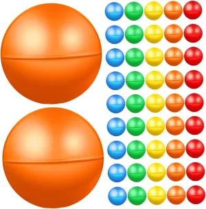 Capsules for Party Games Vending Machines Activities Vibrant Design for Event Ready Fun Kisangel 100pcs Colorful Plastic Raffle Balls fletcher of Hollow 