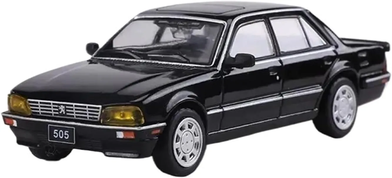 Car Model for Home cabinet pin intern shroud equation eighteen Or Office D??cor(Black) Metal Die Cast Toy Cars 1/64 for Peugeot 505 Sedan Alloy Diecasts & Toy Vehicles Home Decoration 