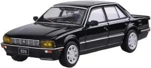 Car Model for Home cabinet pin intern shroud equation eighteen Or Office D??cor(Black) Metal Die Cast Toy Cars 1/64 for Peugeot 505 Sedan Alloy Diecasts & Toy Vehicles Home Decoration 