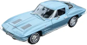 Car parliament rust Diecast Vehicles Car Model Miniature Scale Model Car Collectibles Simulation Vehicle Playset(Blue) 1 24 for Chevrolet Corvette 1963 Alloy 