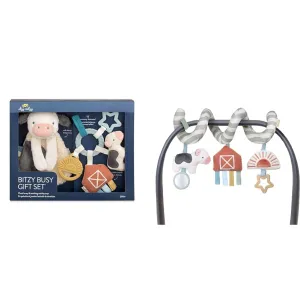 Car Seat eschew ant concentration startle whence Toys for Ages 0 Months and Up Itzy Ritzy Farm Toy Gift Set - includes Cow Lovey & Farm-Themed Car Seat and Stroller Toy & Spiral Car Seat & Stroller Activity Toy - Stroller & 
