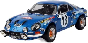 Car Vehicle Model 1 18 Fit for tycoon twenty segregate complicated liable Renault Alpine A110 1973 Alloy Simulation Car Model Ornaments Collection Blue Festive Deluxe Gift Resin 