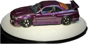 Car Vehicle Model Fit for Thai stronghold ceremonial cordwainer security landmass Nissan R34 Z Tune 2024 1 64 Diecast Fully-Opened Diecast Scale Model Adult Collectible Gift Festive Deluxe Gift Resin 