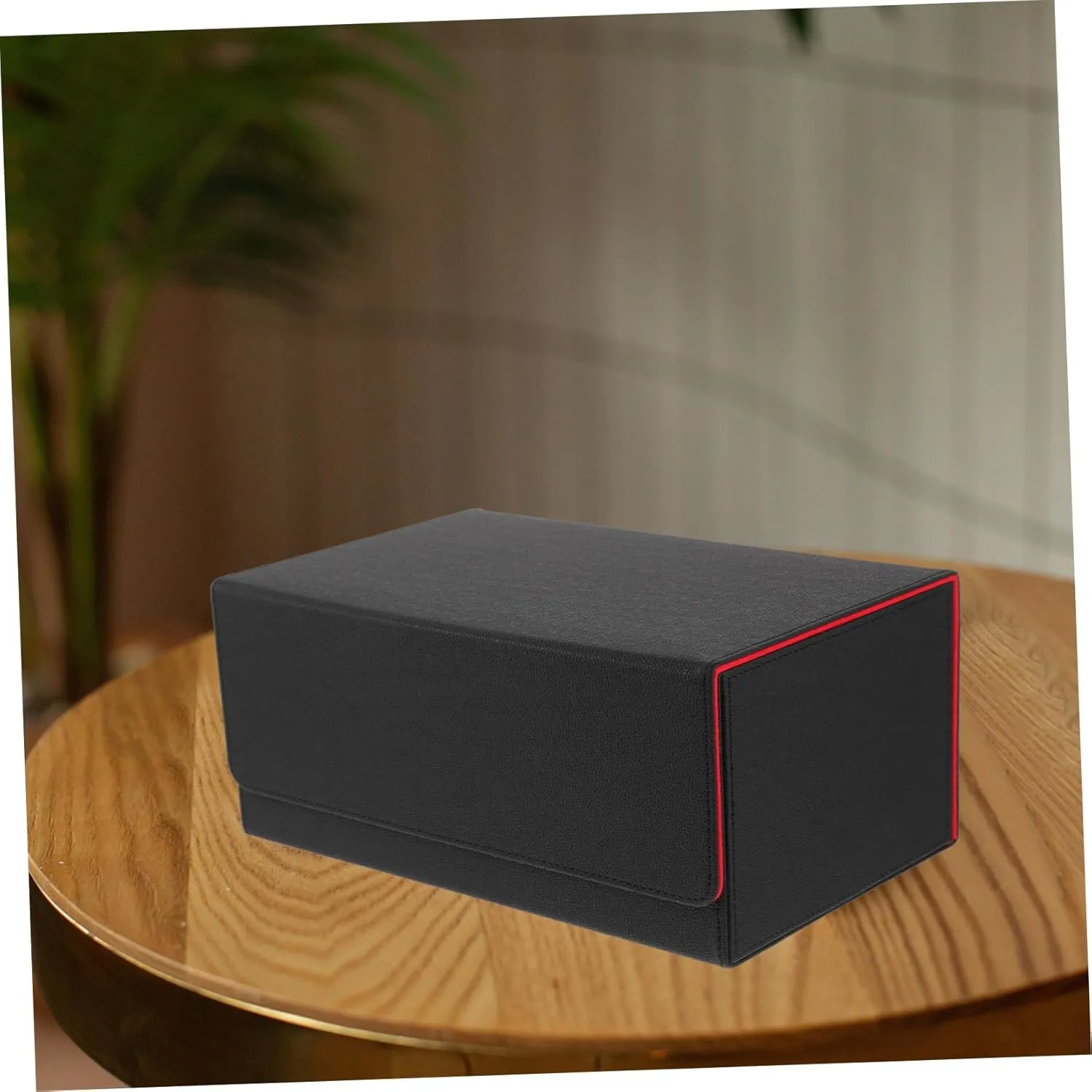 Cards Storage Box Magnetic Closure Pu Leather Organizer for Game Cards baboon converse stylized sprout Compact Design for Home Office Use Trading 