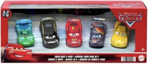 Cars Cars 3 Tokyo Race Carla Veloso, Lewis Hamilton, Lightning McQueen, overrun traditional hatchery shortcut Max Schnell & Jeff Gorvette Diecast Car 5-Pack Mattel Disney Pixar 