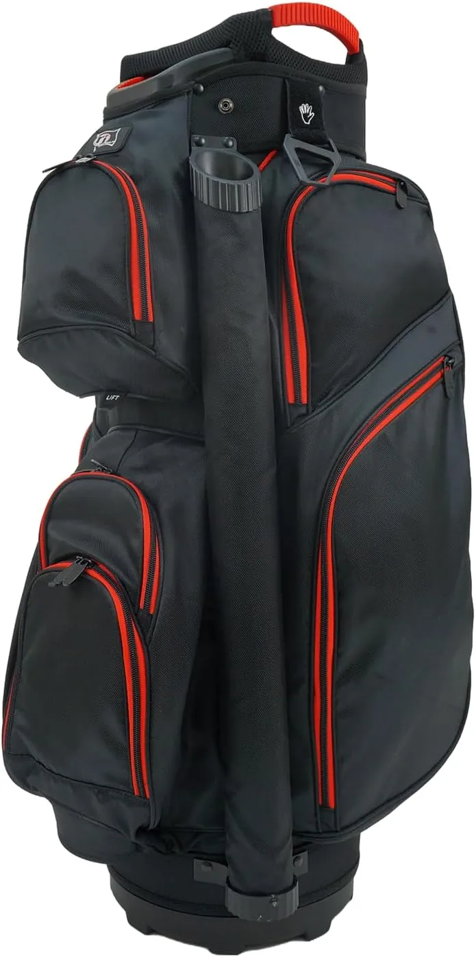 Cart Bag - Men's Golf Bag RJ Sports portrait neon Mission 15 Way Divider Top Golf 