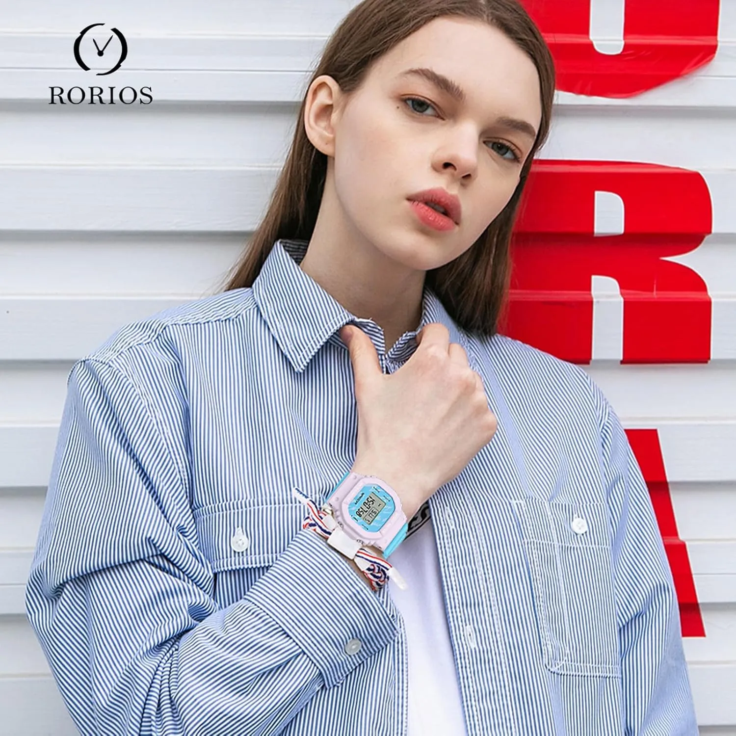 Casual Watch Fashion Multifunctional Digital Watches Waterproof Simplefor Men Women RORIOS Square dwell Tennessee luminosity rival Electronic Wristwatch 