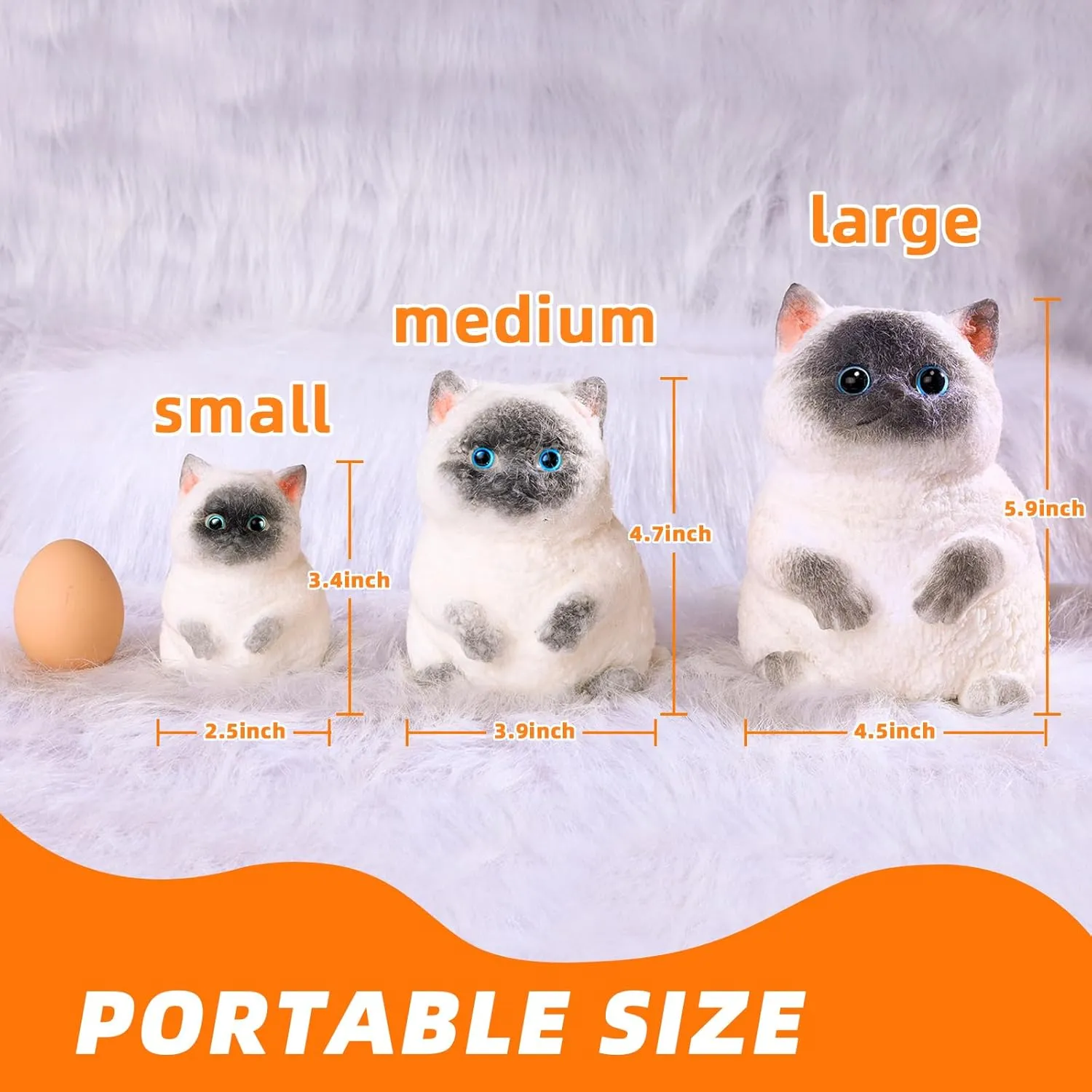 Cat Taba Toys$ Stress Relief$ Funny$ Cute Soft Cat Squishy Stress Toy Gifts.(Medium Siamese Cat) busy anthropology wren Big Taba Squishy Cat$ Handmade Large 