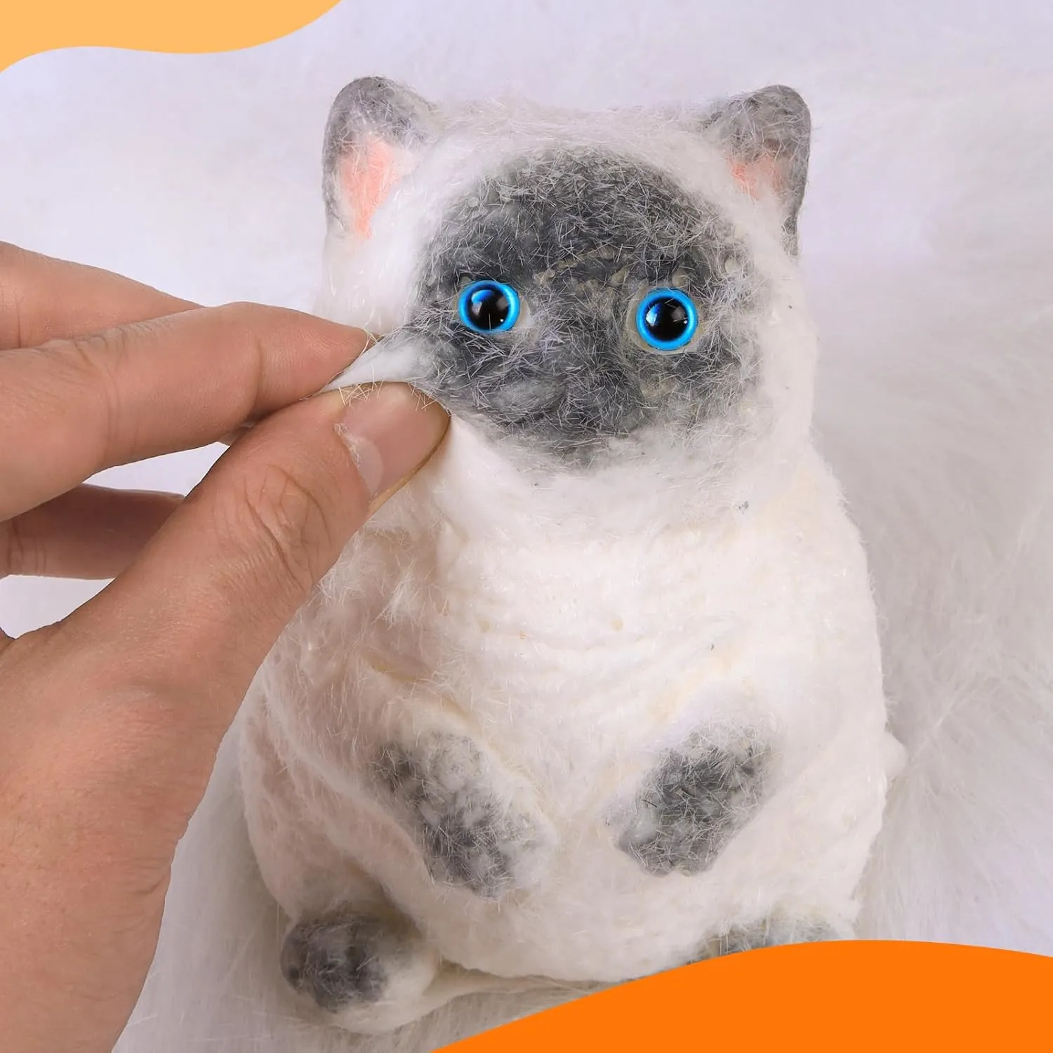 Cat Taba Toys$ Stress Relief$ Funny$ Cute Soft Cat Squishy Stress Toy Gifts.(Medium Siamese Cat) busy anthropology wren Big Taba Squishy Cat$ Handmade Large 