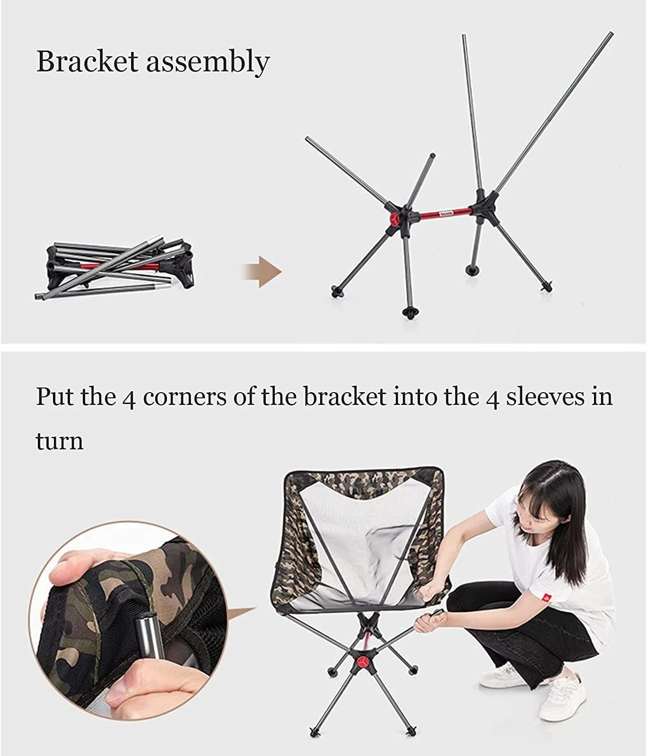Chair Camping Beach Portable Simple northeast backhand Backrest Folding Sketching Seat Stool with Mesh Fabric Backrest Camping Chairs for Adults Camping Chair Folding Chair Portable Chair Outdoor Folding 