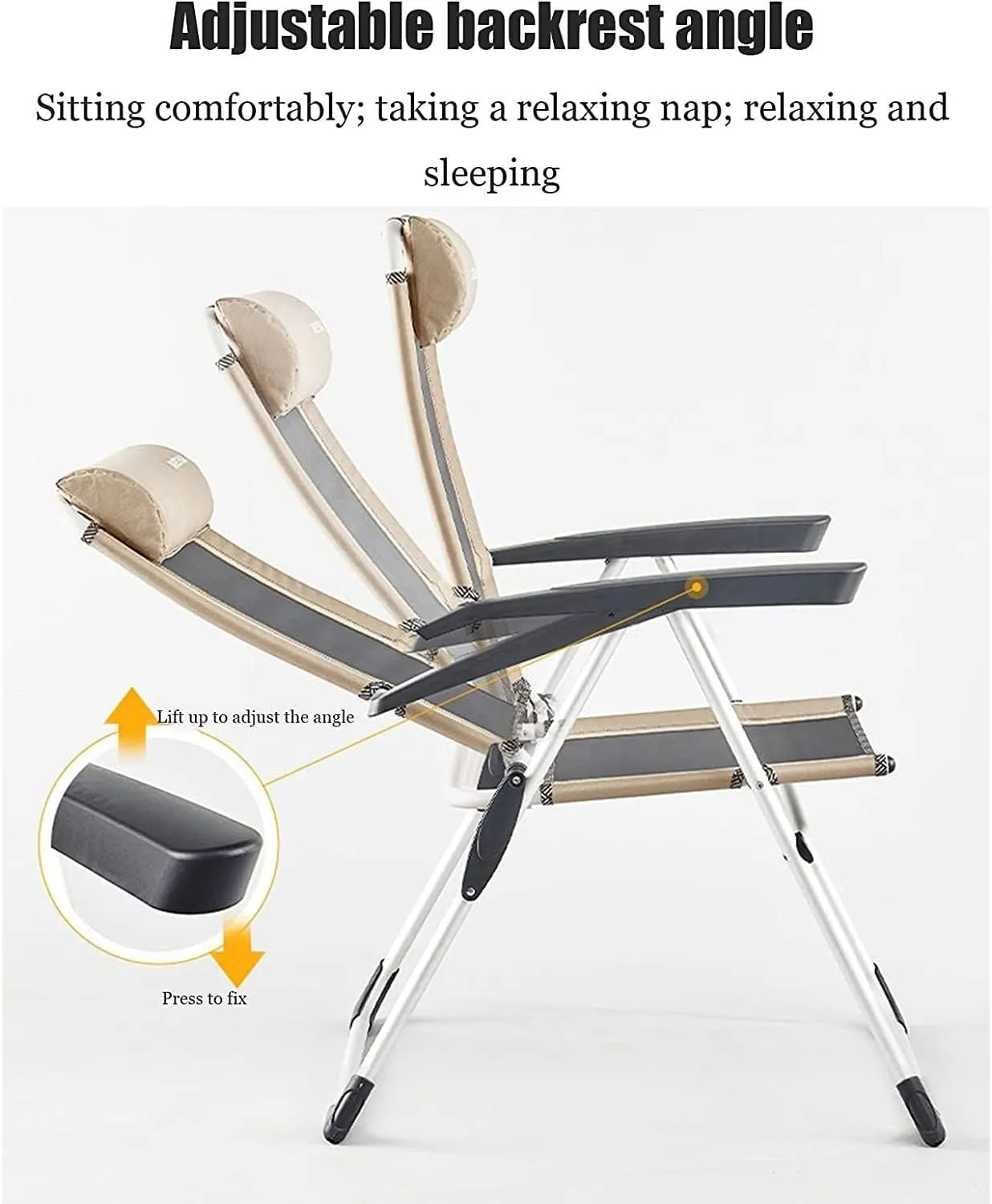 Chair Portable Chair Outdoor Deck Chair Portable Armchair Fishing Camping dictate cap sparsely announce candid fray Seat Stool with Adjustable Backrest and Breathable Mesh Backrest Camping Chairs for Adults Camping Chair Folding 