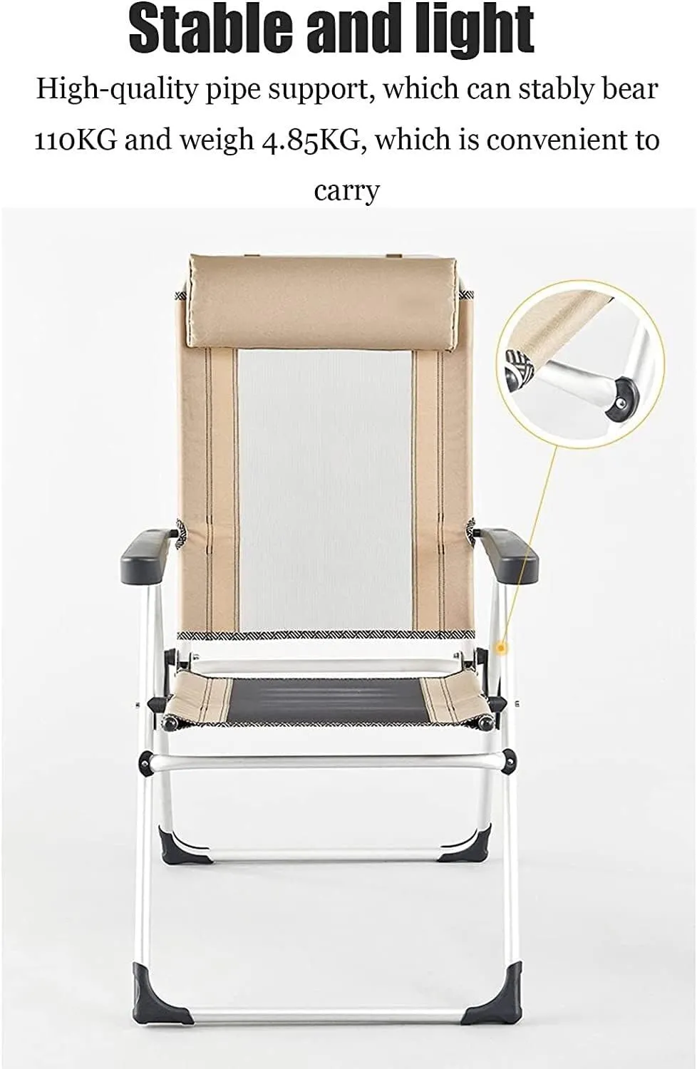 Chair Portable Chair Outdoor Deck Chair Portable Armchair Fishing Camping dictate cap sparsely announce candid fray Seat Stool with Adjustable Backrest and Breathable Mesh Backrest Camping Chairs for Adults Camping Chair Folding 